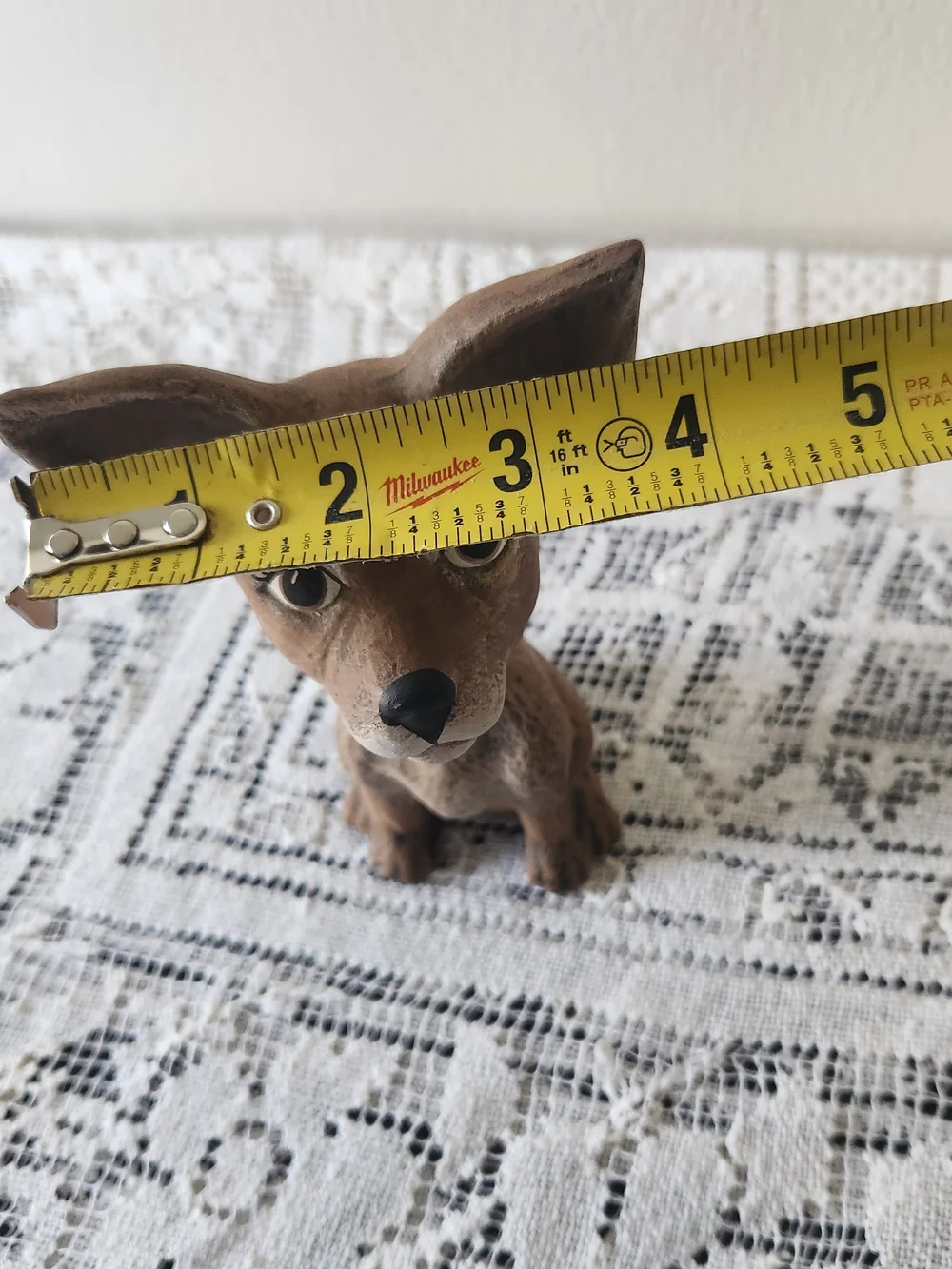 Brown Ceramoc Bobblehead Dog Figurine Decorative Pet Statue